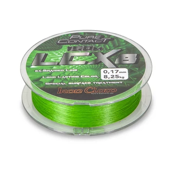 IRON CLAW Pure Contact LCX8 Green fonott zsinór / 0,21mm / 150m / 12,30kg