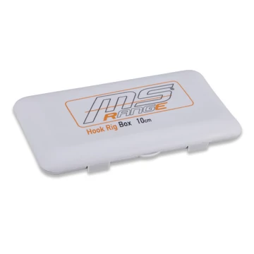 MS RANGE Hook Rig Box szerelt előke tartó doboz / max 25db szerelék tárolás / 14x7,5cm
