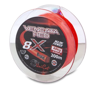 Uni Cat Vencata Red 8X fonott zsinór 200m 