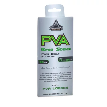 ANACONDA Fast Melt Spod Socks gyorsan oldodó PVA zacskó / 70x130mm / 25db