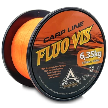 ANACONDA Fluovis Orange Carp Line monofil zsinór narancssárga / 0,36mm / 1200m / 10,30kg