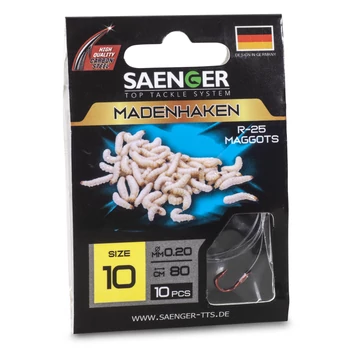 SAENGER Maggothook R-25 előkötött horog  / 10db
