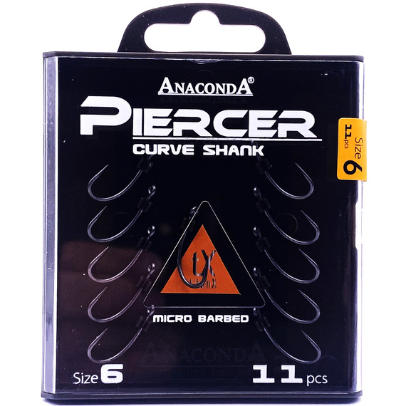ANACONDA  Piercer CurveShank mikroszakállas / méret 6 / 11db