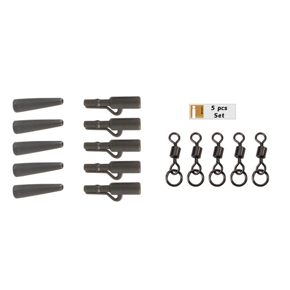 ANACONDA 360° Flex Ring Swivel Saftey Clip Kit Army Green 5db