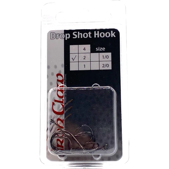 IRON CLAW Drop Shot Hook horogméret 2 / 10db