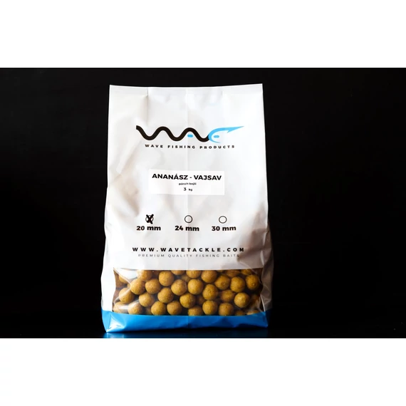 Wave Ananász-vajsav etető bojli (3kg) 20mm	