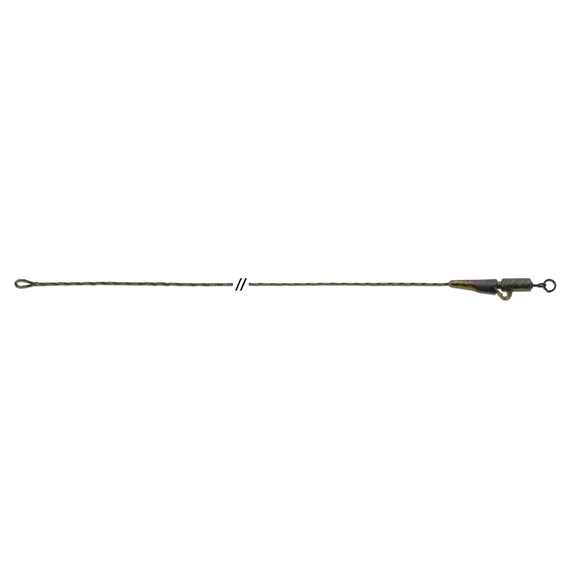 Anaconda Jungle Flexi Ring Swivel Safety Clip Leadcore Leaders / Green / 80cm / 3db