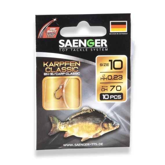 SAENGER Carp Classic előkötött pontyozó horog / 10db