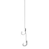Kép 1/2 - Uni Cat Vencata Hair Rig fonott előkötött dupla horog 2/0 + 1/0 / 120cm / 67kg